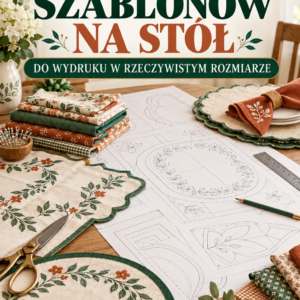 300 gotowych szablonów stołowych do druku w skali 1:1